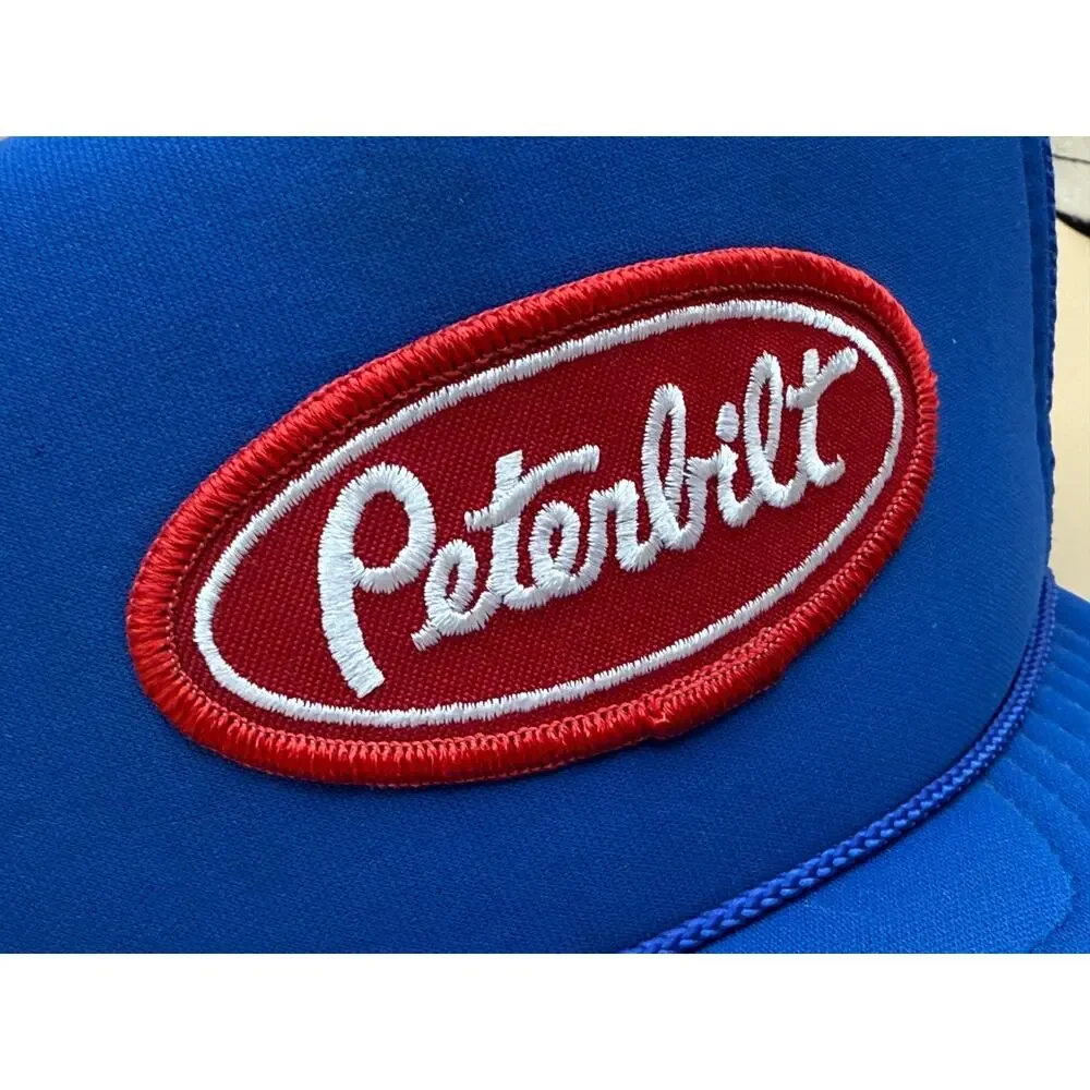 Vintage Peterbilt OTTO Blue Mesh Trucker Snapback Hat Patch Made Thailand